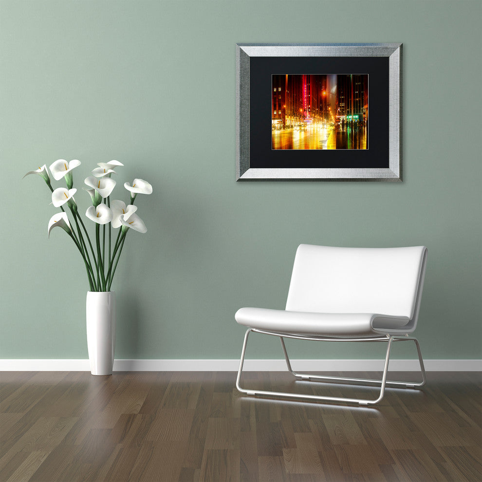 Philippe Hugonnard 'Urban Stretch NYC IV', Silver Frame, Black Mat, 20x16