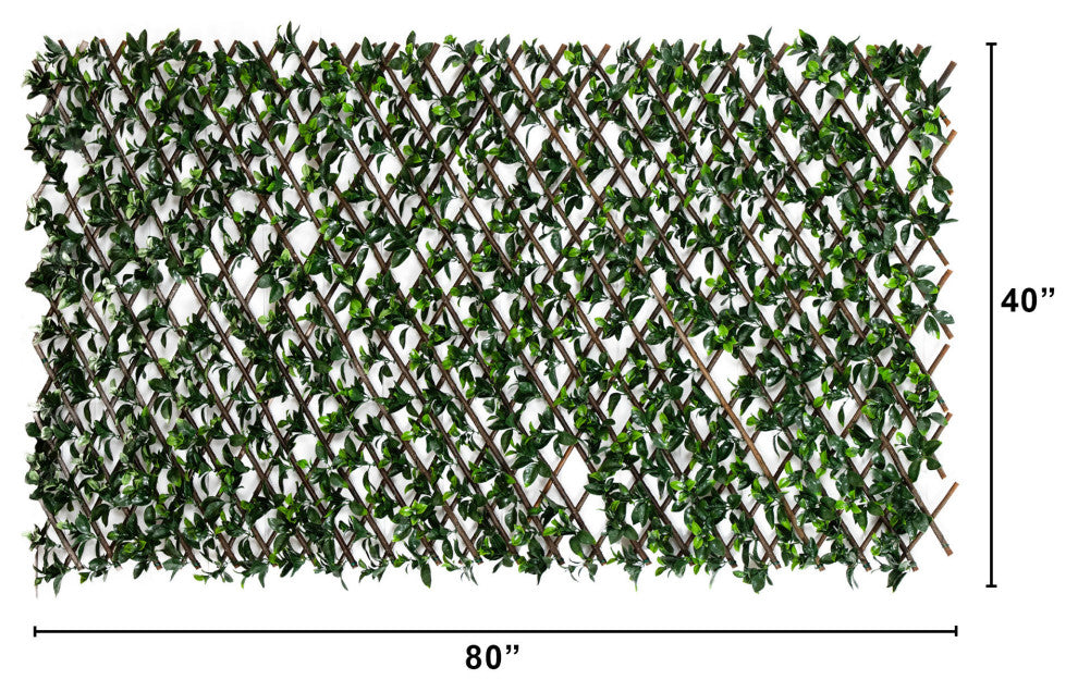 40in. x 80in. UV Resistant Artificial Gardenia Expandable Privacy Fence Screen