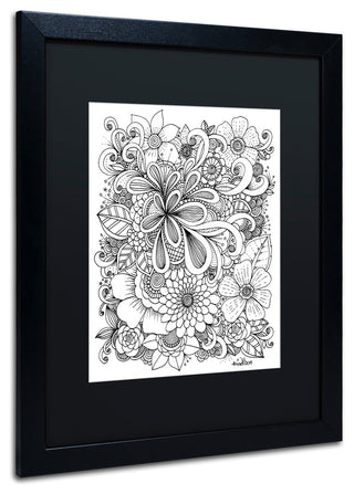 KCDoodleArt 'Zendoodle 5' Art, Black Frame, Black Matte, 16"x20"