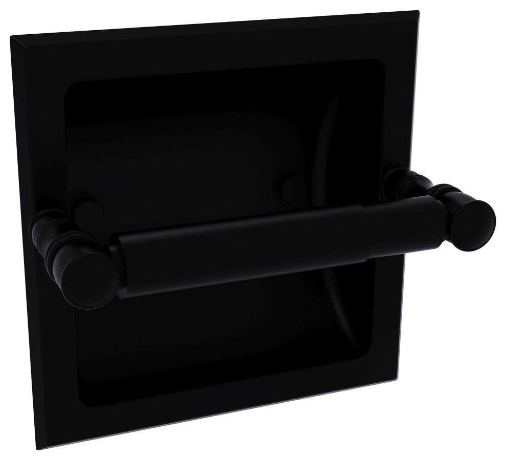 Carolina Recessed Toilet Paper Holder, Matte Black