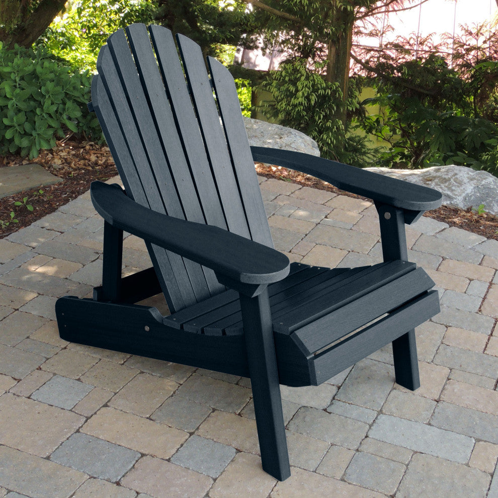 Merrow Folding & Reclining Adirondack Chair, Navy