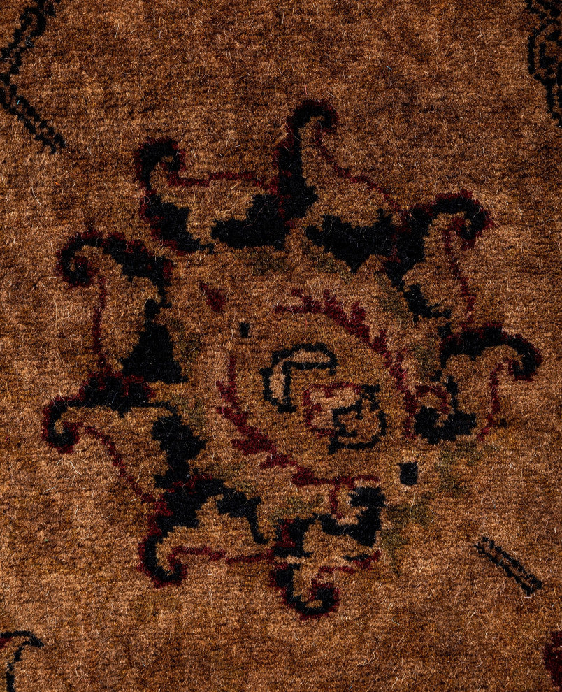 Overdyed One-of-a-Kind Hand-Knotted Area Rug Brown, 2' 8" x 8' 10"