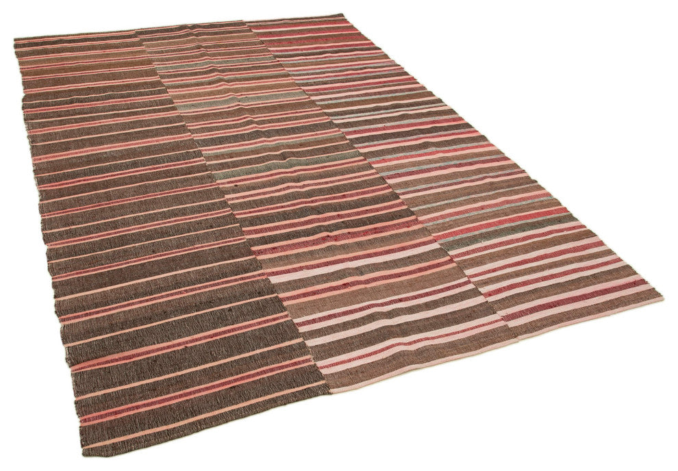 Rug N Carpet - Handmade Turkish 6' 0'' x 8' 7'' Vintage Wool Kilim Rug