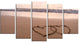 "Two Hearts Drawn on The Beach" Seascape Art Canvas, 5 Panels, 60"x32"