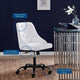 Computer Work Swivel Tufted Chair, Faux Vegan Leather, Black White, Home Office