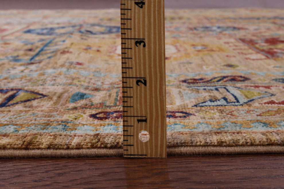 Fine Turkmen Ersari Hand Knotted Wool Rug 5' 7" X 7' 8" - Q12177