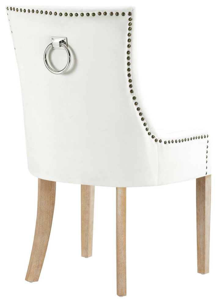 Pose Dining Chair Velvet Set of 4, Ivory