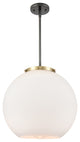 Athens Pendant, Black Antique Brass, Matte White, Matte White