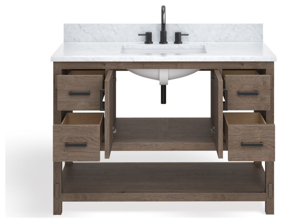 The Betsy Bathroom Vanity, Brown, 48", Single Sink, Freestanding