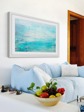 "White Surf" Framed Painting Print, 18"x12"