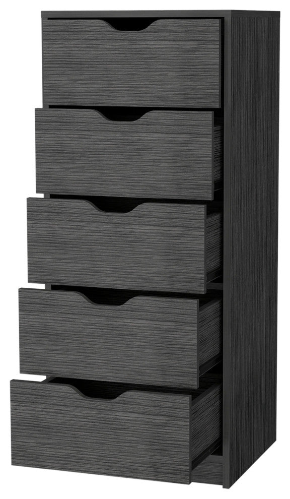 Dillon 5 Narrow Drawer Dresser, Tall Chest of Drawers