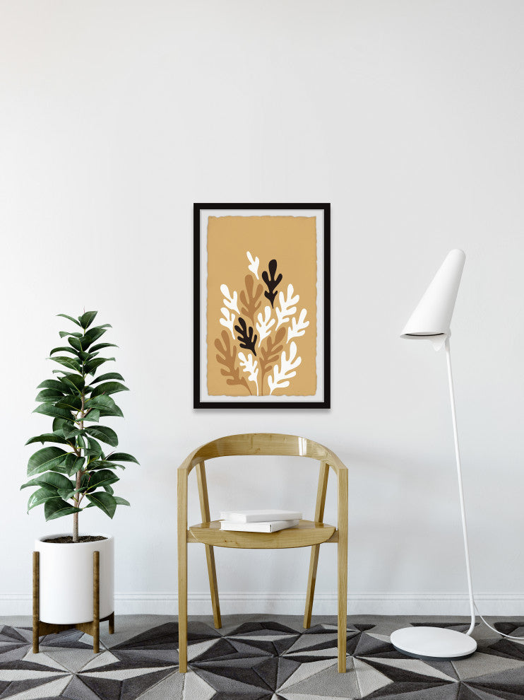 "Leaf Collection" Framed Painting Print, 12x18