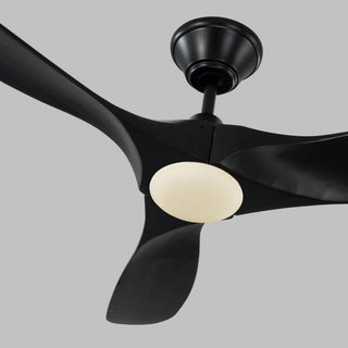 Maverick 3 Blade Outdoor Ceiling Fan Matte White Matte Black 52.00 Black Yes