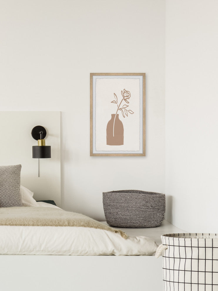 "Single Stem Rose" Framed Painting Print, 24x36