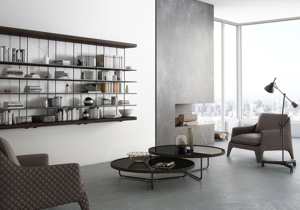 Adelphi Nesting Coffee Tables Black Glass