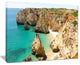 "Rocky and Rough Portugal Bay" Seashore Wall Art, 20"x12"