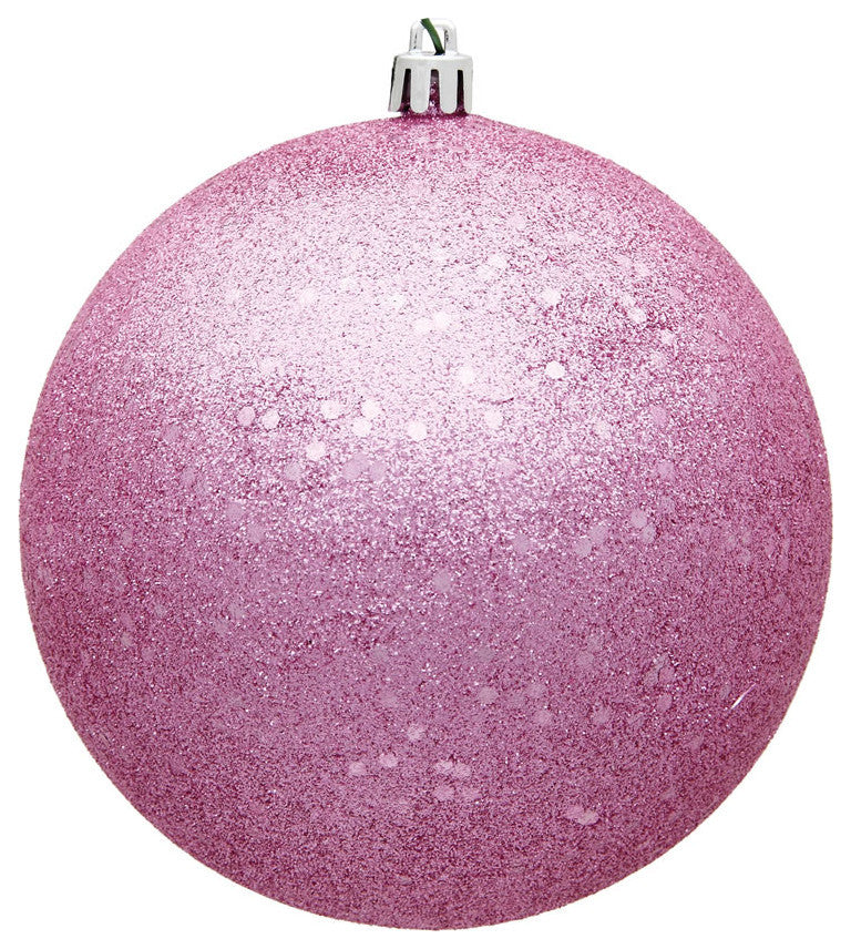 Vickerman 6" Pink Sequin Ball Drilled 4-Pack, N591579Dq