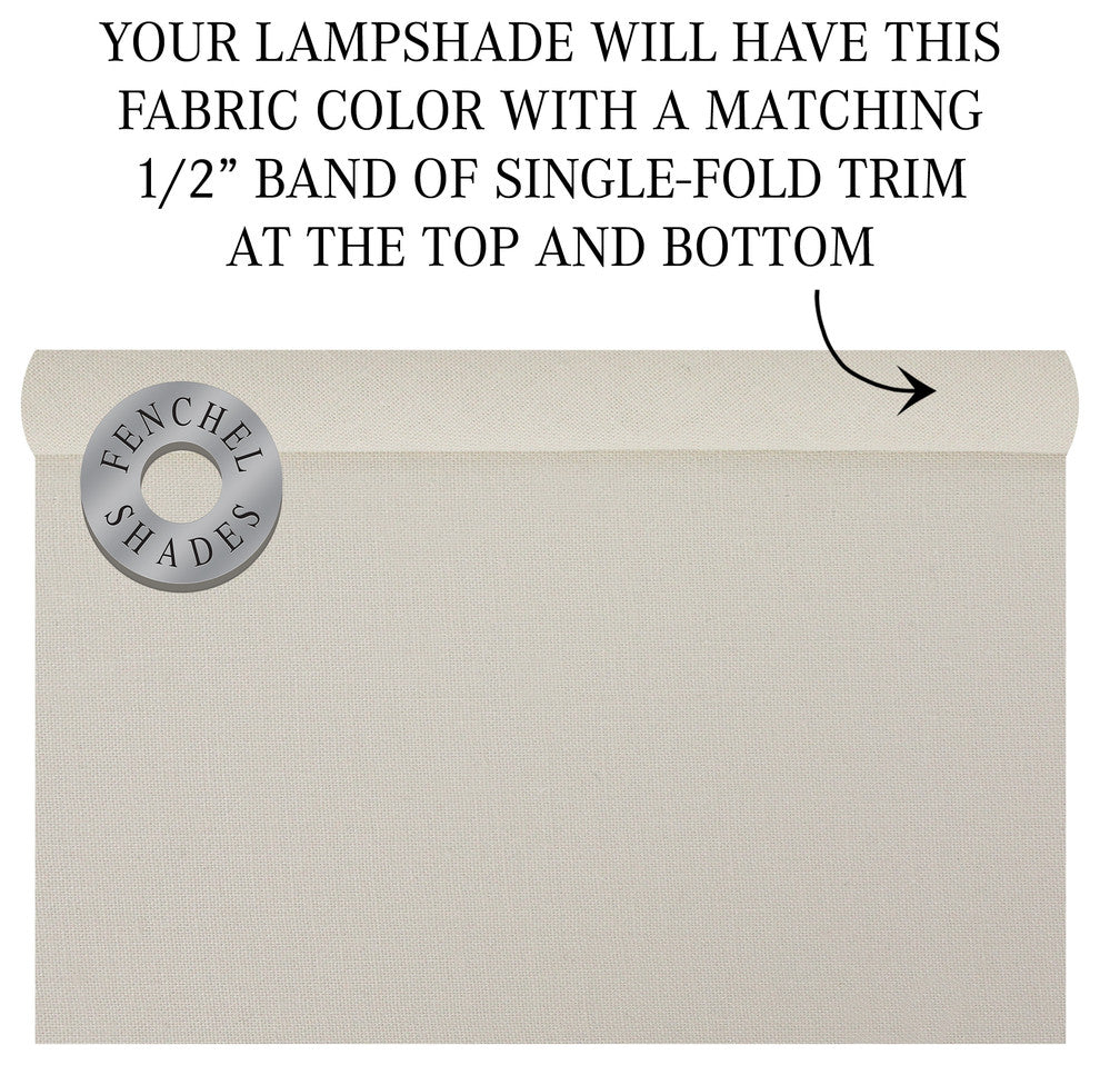 Fenchel Shades, 14"x14"x20" Spider Attachment Drum Lamp Shade, Linen