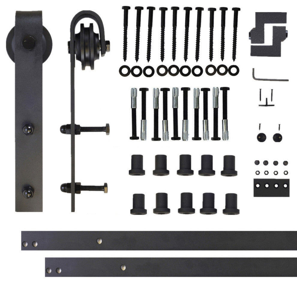 Sliding Barn Door Hardware for Single Door, Classic Design, 12'