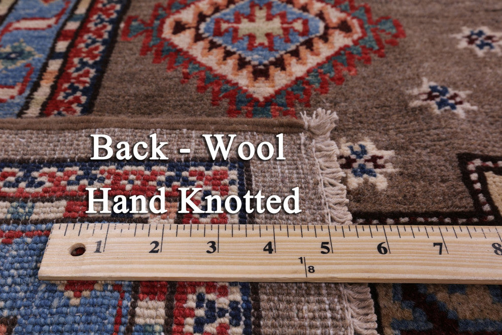 9' 1" X 12' 1" Handmade Super Kazak Wool Rug Q9505