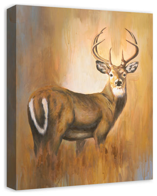 Painted Brown Buck 16x20 Canvas Wall Art