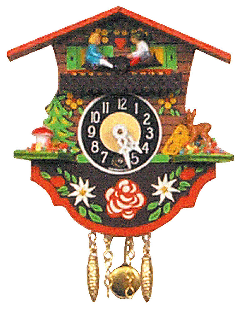 Engstler Key Wound Clock- Forest Animals- Mini Size