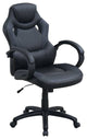 Office Chair with Curved Cut Out Padded Back, Black