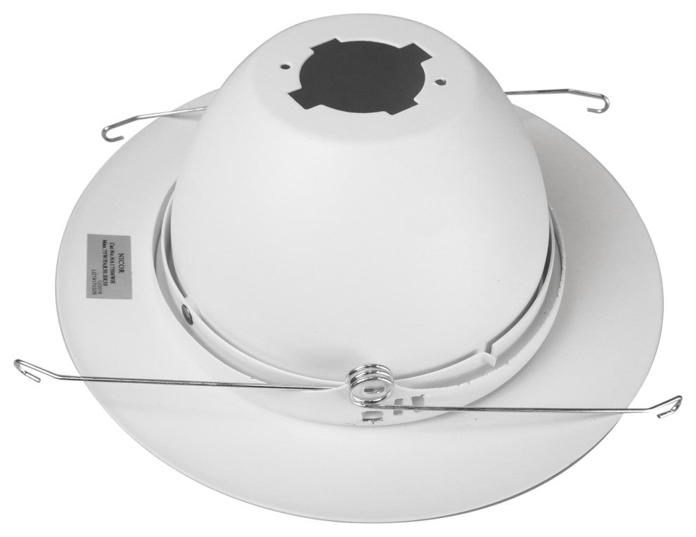 NICOR 6 inch Recessed Eyeball Trim, White