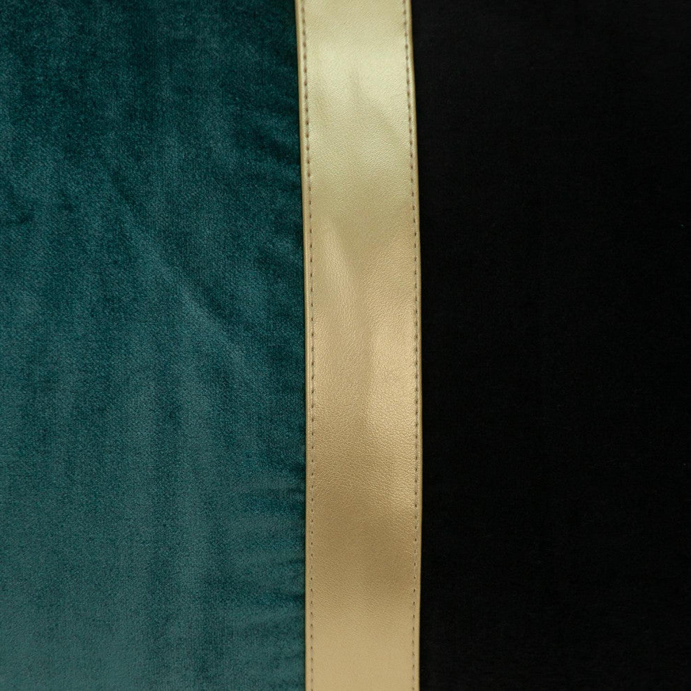 Parkland Collection Myra Black Throw Pillow, Rectangle, Black/Teal