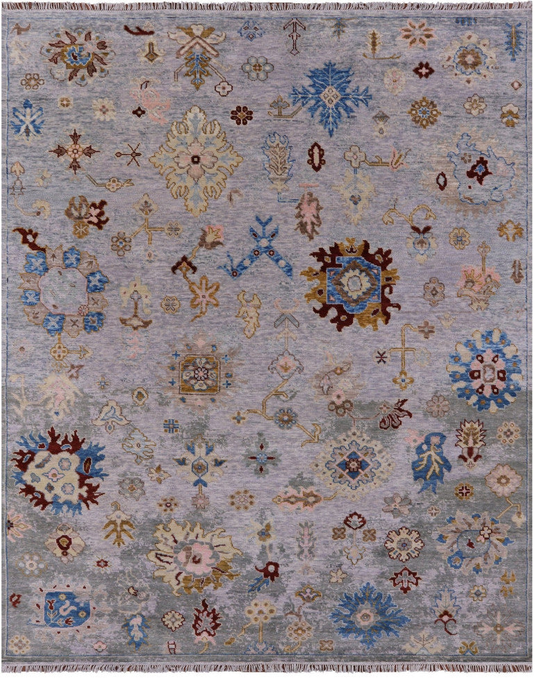 Turkish Oushak Handmade Wool Rug 9' 3" X 11' 11" - Q16130