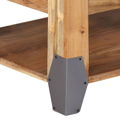 vidaXL Coffee Table End Table Accent Side Table Solid Wood Acacia 43.3 Inch