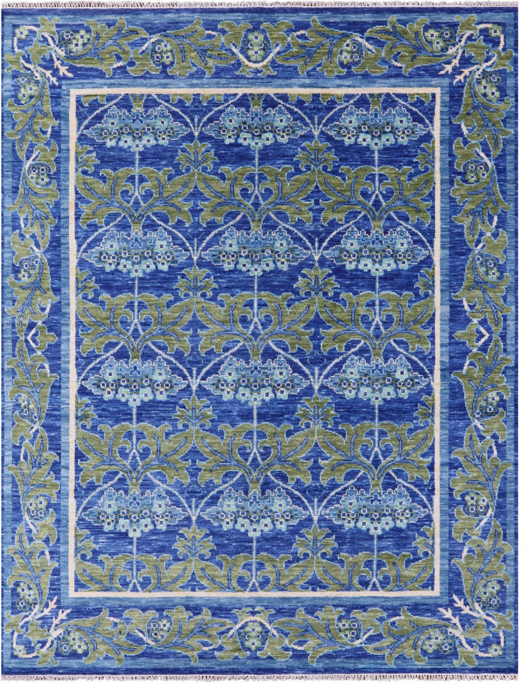 William Morris Hand-Knotted Wool Rug 8' 1" X 10' 3" - Q13645