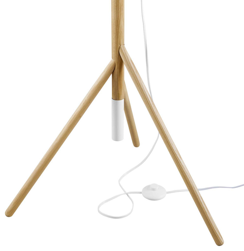 Natalie Tripod Floor Lamp White Natural