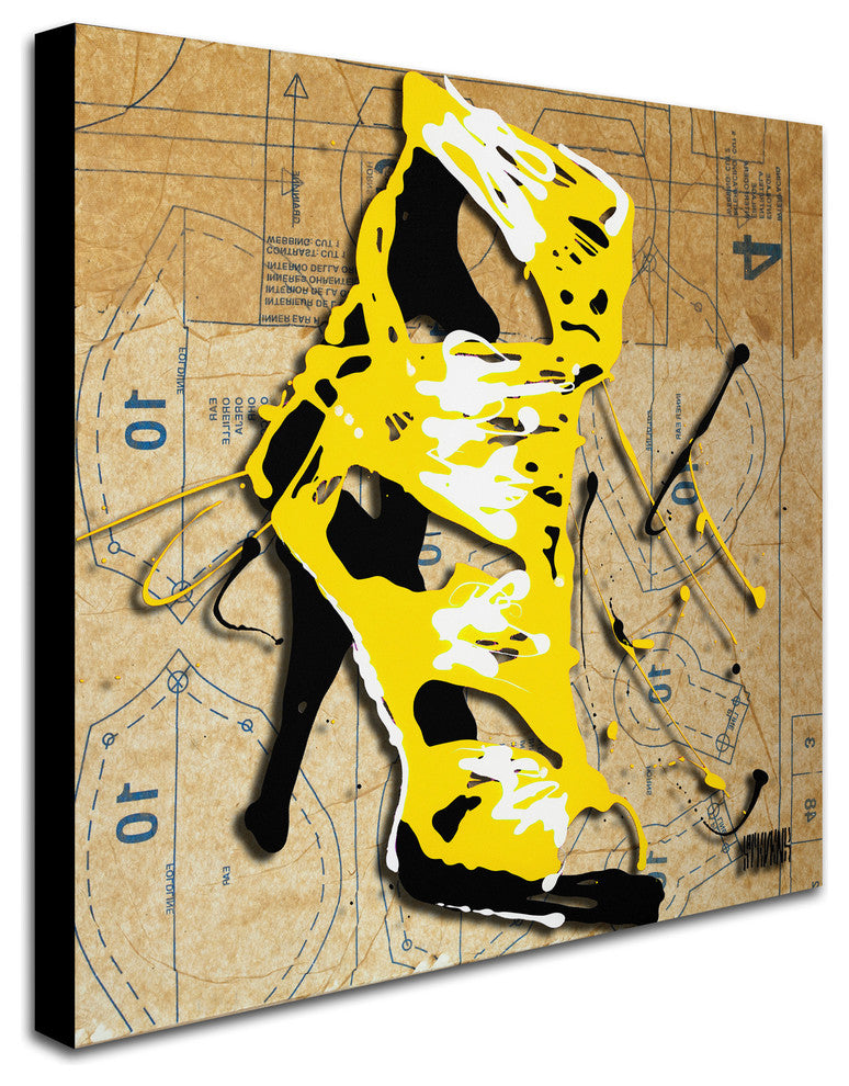 'Yellow Strap Boot' Canvas Art by Roderick Stevens