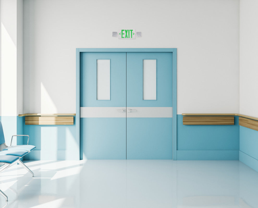 ECL3 Self-Diagnostic LED Emergency Exit Sign, Green Lettering