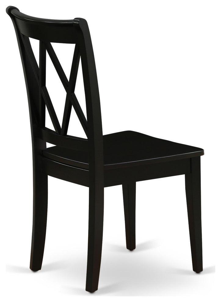 3Pc Round 42 Inch Family Table And 2 Wood Seat Chairs