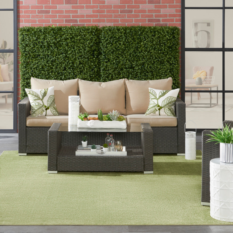 Nourison Essentials 10' x 14' Green Outdoor Area Rug