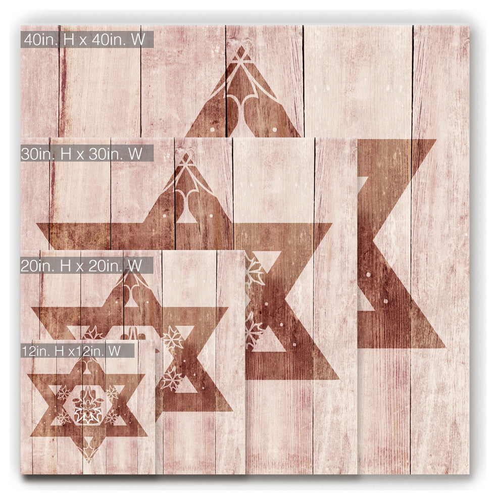 Ready2HangArt Inspirational 'Star of David Hamsa' Wrapped Canvas Wall Art