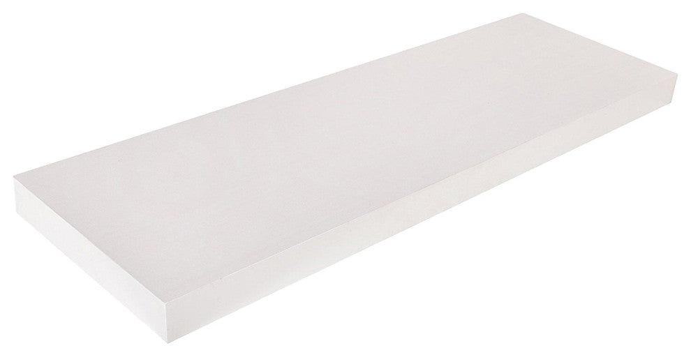 11.81" Depth Grande Floating Wall Shelves, White, 35.43"