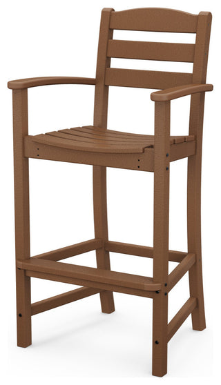Polywood La Casa Cafe Bar Arm Chair, Teak