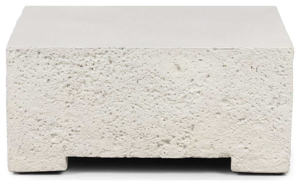 Otero Outdoor Small Coffee Table-White