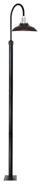 Cocoweb 12" Peony LED Post Lamp in Mahogany Bronze With 11' Post