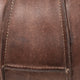 Solid Handmade Leather Pouf Brown, 14x14x14