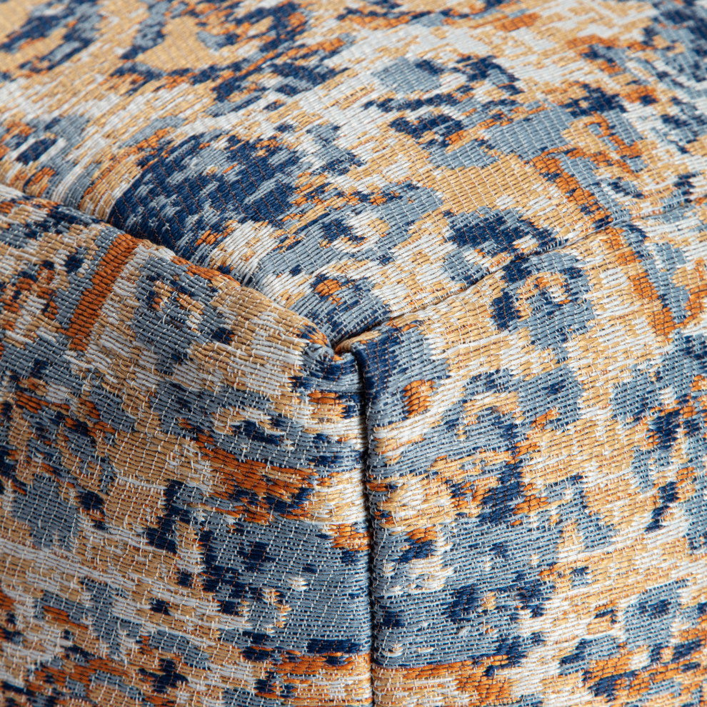 Tofino Orange 20" x 20" x 20" Multicolor Pouf
