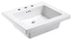Eclipse 25"x22" Ceramic Vanity Top, White With 8" Widespread Drilling