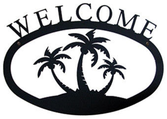 Palm Trees Welcome Sign, 17.5"