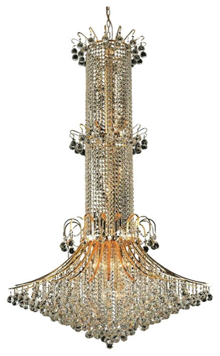 Empire 44" Wide 20-Light Transitional Round Extra Large Chandelier, Gold