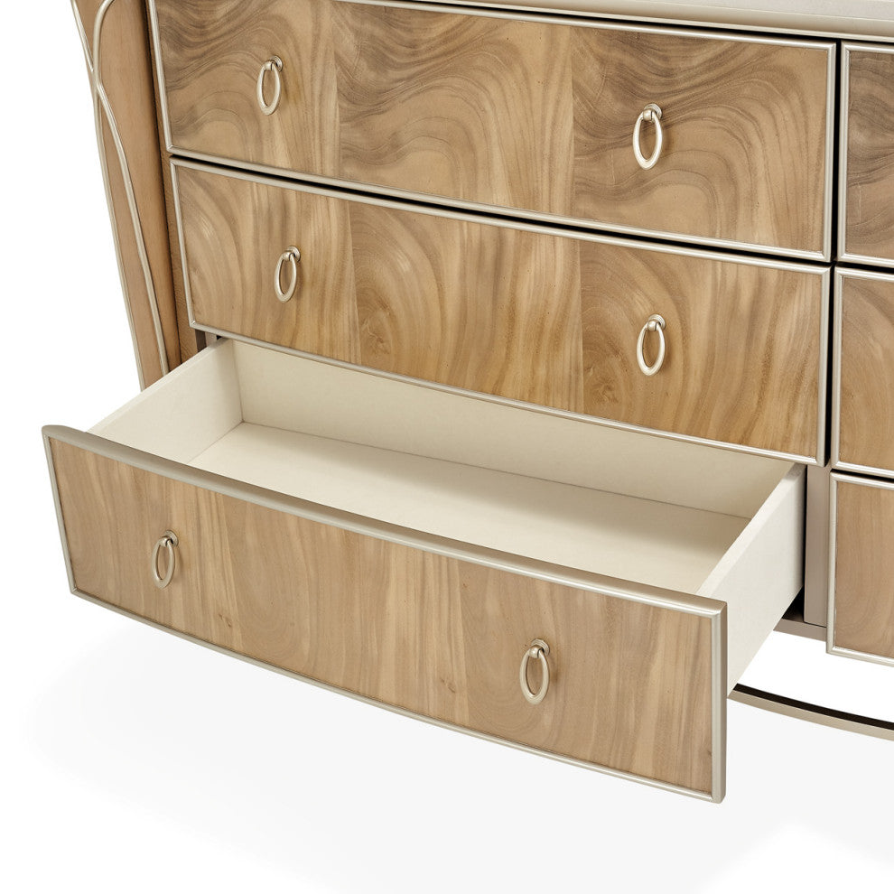 AICO Furniture Villa Cherie 7 Piece Queen Bedroom Set