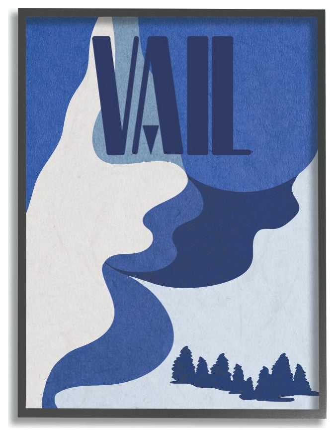 Vail Abstract Blue Mountain Design, 24"x30"