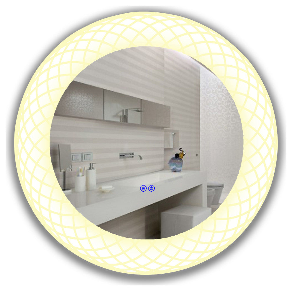 Luminosity Back Lit Round Touchscreen Led Mirror 30" Wide